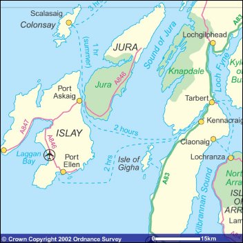 Map of Jura & Islay