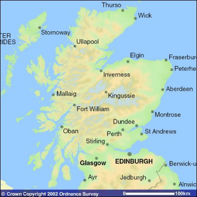 Inverness Location Map